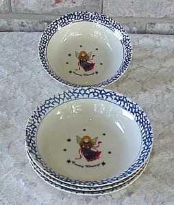 Zuppiera vintage Country Blessings (4) cereali motivo angelo natale gres - Foto 1 di 8