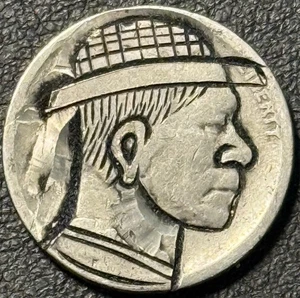 Raro Sin Fecha “HOBO” Indian Head Buffalo Nickel - ¡Iniciales de artista BP en el reverso! - Imagen 1 de 3