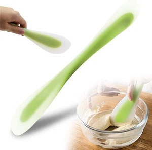 Silicone Spatula Scraper Spoon Double-Headed Dual-Purpose for 1, Green - Picture 1 of 6