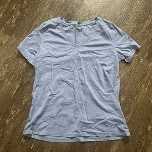 Pact Organic Cotton V Neck T Shirt Womens Medium Blue Casual Basic Tee - Picture 1 of 3