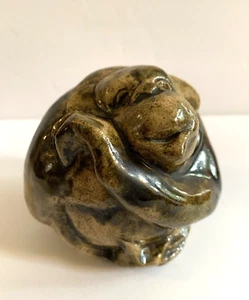 Helen Blair Crosbie Primas Affe Keramik Ton Skulptur signiert - Bild 1 von 9
