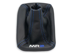 FOR TOYOTA MR2 MK2 SW20 90-99 GEAR SHIFT BOOT GAITER LEATHER EMBROIDERY BLUE - Picture 1 of 4