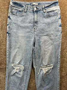 SO höchste Erhöhung Baggy Dad Jeans leichte Wäsche Größe 15/32w - Bild 1 von 7