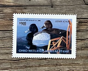 WTDstamps - 1991 OHIO - LotP - State Duck Stamp - Mint OG NH - Picture 1 of 2