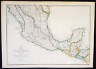 1860 Edward Weller große antike Karte Mittelamerika Guatemala, Honduras, Mexiko