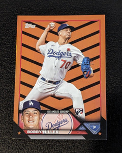 2023 Topps Update Bobby Miller Halloween Orange and Black Foil #US188 Dodgers