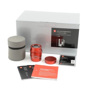 LEICA 50MM F2 APO-SUMMICRON RED ANODIZED LIMITED EDITION + BOX 11696 #4178