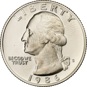 [#1277592] United States, Quarter, Washington, 1986, San Francisco, Proof, Coppe - Picture 1 of 2