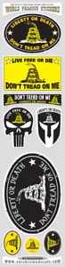 Don't Tread on Me Gadsden Stickers set 9 flag decals bumper car auto bike laptop - Imagen 1 de 1