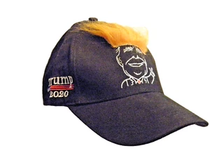 Gorra Trump 2020 Make America Great Again pelo difuso negra MAGA EE. UU. ¡ESTÁ DE VUELTA! - Imagen 1 de 7