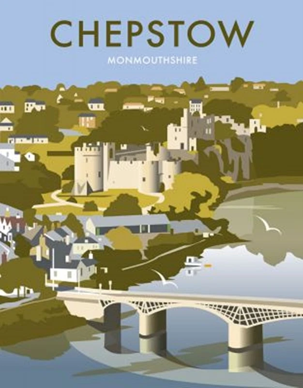 Chepstow Bridge Over Wye by Dave Thompson fridge magnet - Image 1 of 1