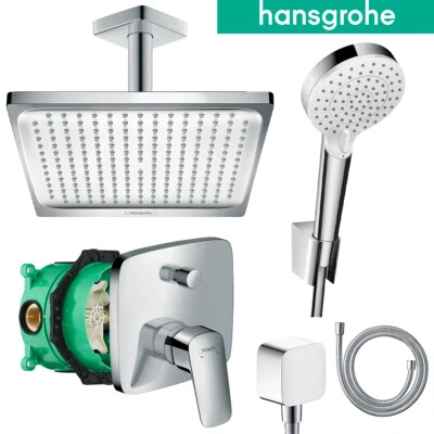 Hansgrohe Duscharmatur Unterputz Regendusche Logis Kopfbrause Armatur Set Ibox - Bild 1 von 4
