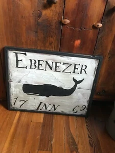 Primitive colonial  Early American wood tavern sign.  MADE TO ORDER - Picture 1 of 3