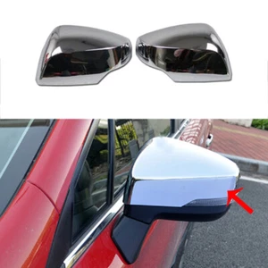ABS Chrome Rearview Mirror Side Cover Trim Fits Subaru Forester 2024 2019-2023 - Picture 1 of 8