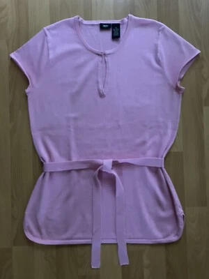 Mossimo женщин размер M розовый коротким рукавом туника верхняя рубашка свитер w/ремень - Изображение 1 из 4