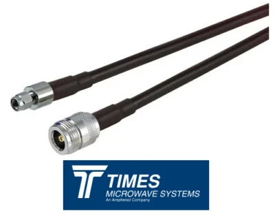 LMR-400 N Female to SMA Male Helium Times Microwave Coaxial Cable Assembly 400 - Image 1 of 4