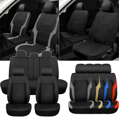 For Toyota Car Seat Covers Full Set 5-Seats Polyester Front Rear Split Cushions - Image 1 of 4