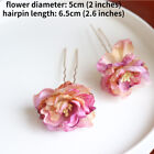 2Pcs Lady Girls Hairpin Hair Clip Accessory Artificial Flower Tang Ancient Retro