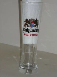 Konig Ludwig Bavarian Weissbier .5L Glass 10" Tall MINT - Picture 1 of 3