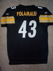 REEBOK Pittsburgh Steelers TROY POLAMALU nfl Jersey YOUTH KIDS BOYS (xl) - Picture 1 of 3