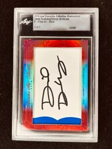 David Duchovny & Gillian Anderson 2016 Leaf Cut Signature signed 1/1 JSA X-Files - Picture 1 of 2