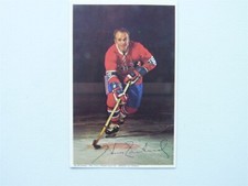 HOCKEY PROMO STAR  POST CARD 1971 MONTREAL CANADIEN HENRI RICHARD