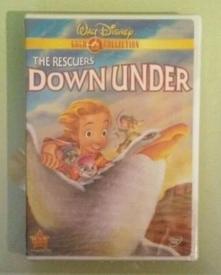 walt disney gold THE RESCUERS DOWN UNDER scratch & sniff valentines DVD NEW  - Image 1 of 2