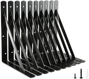 Heavy Duty Shelf Brackets 12"X8" Metal Shelves Supports 90 Degree Triangle Wall