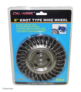6” KNOTTED WIRE WHEEL – for straight grinders / bench grinder – coarse brush - Picture 1 of 1