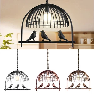 Vintage Industrial Retro Loft Light Shade Metal Bird cage Ceiling Pendant Light - Picture 1 of 16