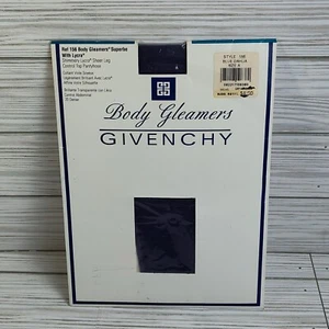 Givenchy Body Gleamers Pantyhose Shimmery Blue Dahlia Size A Style 156 1995 Vtg - Picture 1 of 8