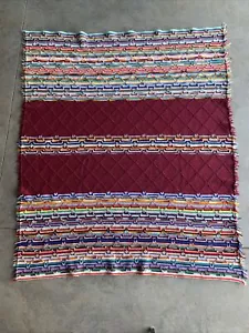 Handcrafted Crochet Afghan Throw Blanket Multi Color 69x56 Well Made - Picture 1 of 16