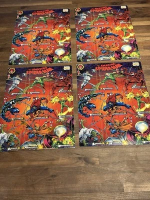 4 Amazing Spider-Man 1994 Marvel Cards 1st Edition Card Uncut Promo Sheets Fleer - Image 1 of 4