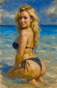 Limited Edition Leinwandbild Valentinarte Johnny Deep Fluch der Karibik - Bild 1 von 5