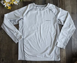 Patagonia Youth Small Double Sided Capilene Cool Daily Shirt White Long Sleeve - Picture 1 of 10
