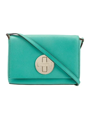 Bolso Bandolera Kate Spade New York Saffiano Cuero Verde Dorado Herrajes Foto 1 de 4