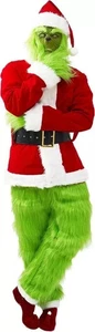 Disfraz de El Grinch Máscara Juegos con disfraces Adulto Navidad Papá Noel Vestido Elegante Conjunto Navidad 🎄 - Imagen 1 de 13