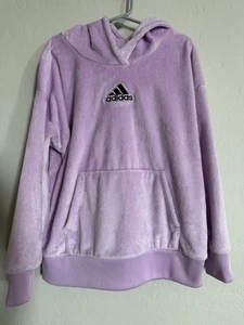 Adidas Girls Pullover Soft Cozy Hoodie Light Purple Size Small 7/8 - Picture 1 of 5