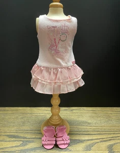 Muñeca AMERICAN GIRL 18" 🩷 Bonito Conjunto Rosa Vestido San Valentín Corazones Amor Verano - Imagen 1 de 8