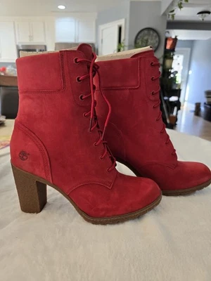 Timberland Glancy 6" Red Size 11 - Image 1 of 4