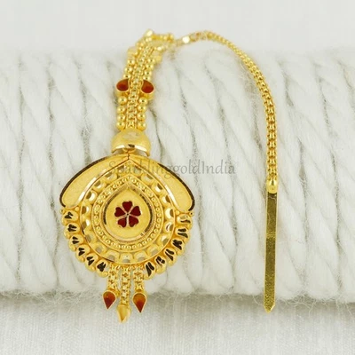 22k желтое золото индийский стиль Тика (головной убор), дизайнерские ювелирные изделия ручной работы, OS3813 - Изображение 1 из 4