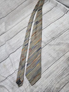 Authentic MISSONI Abstract Striped  Design On Multicolor 100% Silk Necktie Tie - Picture 1 of 6