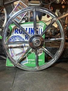 Vintage Harley Chopper Panhead,aee Knucklehead Front 8 Spoke Invader Wheel - Bild 1 von 23