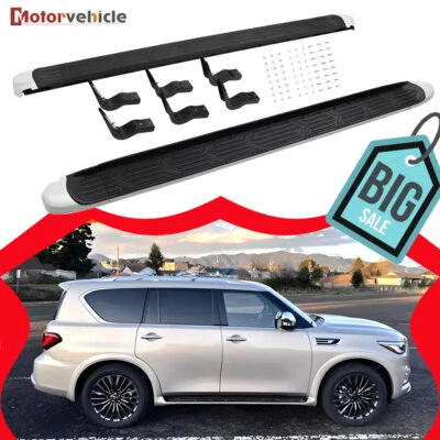 2X estribo lateral para Infiniti QX56 QX80 2011-2024 barra Nerf Foto 1 de 4