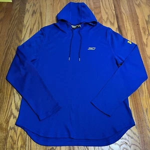 Under Armour Steph Curry SC30 Loose Fit Thermal Blue Basketball Hoodie - Mens XL - Picture 1 of 9