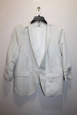 CHAQUETA BLAZER CASUAL MUJER H&M GANCHO Y BARRA GRIS CLARO TALLA XL Foto 1 de 4