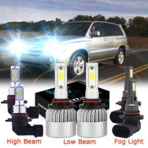 For Toyota Highlander 2004-2007 6X Combo LED Headlight FOG Light Bulbs Kit 6000K - Picture 1 of 12