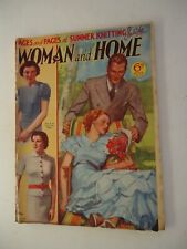 Woman & Home Magazine Jun 1937 Knitting Designs Needlework Fashion FREE POSTAGE