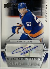 2019-20 Upper Deck Signature Sensations Casey Cizikas #SS-CC Auto