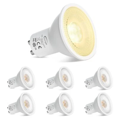 LED GU10 Lampe Warmweiss 2700K Spot Licht 8W LED BirnenNicht Dimmbar 120°Stra... - Bild 1 von 4